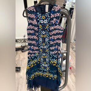 Peter Pilotto Sleeveless Dress with Pink and Yellow Accents